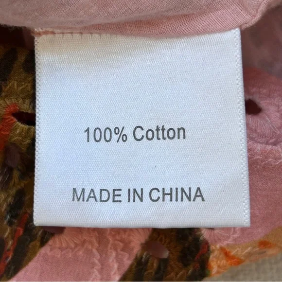 Anthropologie Kourt “Robbie” Cotton Eyelet Mini Dress, Tropical Palm Print - Picture 10 of 12